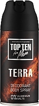 Чоловічий дезодорант-спрей "Terra" - Top Ten For Men Deodorant Body Spray — фото N1