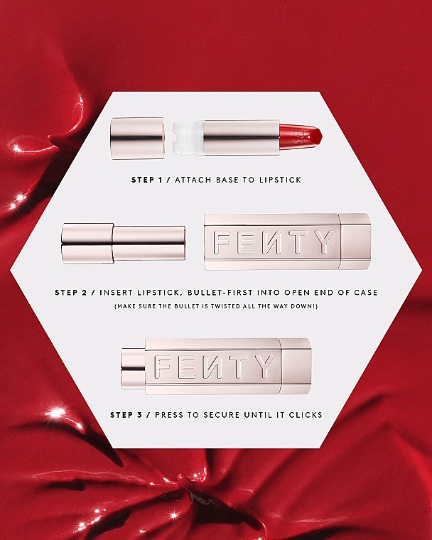 Футляр для губної помади - Fenty Beauty Icon Refillable Semi-Matte Lipstick Case Original — фото N3