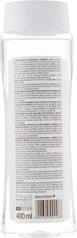 Гіпоалергенний гель для душу з екстрактом льону - Barwa Natural Hypoallergenic Shower Gel — фото N4