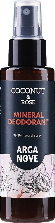 Дезодорант минеральный "Роза и кокос" - Arganove Aluna Deodorant Spray
