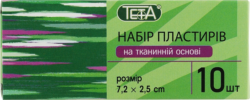 Набор пластырей на тканевой основе 7,2х2,5 см - Teta — фото N1