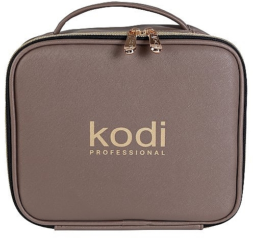 Сумка для косметики №02, коричневая - Kodi Professional — фото N1