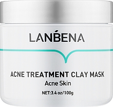 Маска для обличчя глиняна "Проти акне" - Lanbena Acne Treatment Clay Mask — фото N1