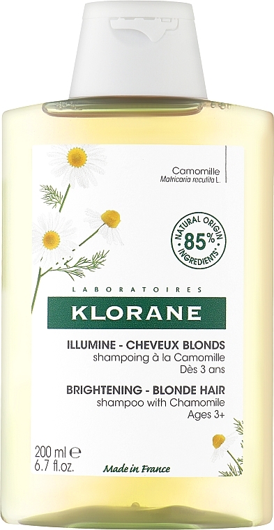 Шампунь с ромашкой для светлых волос - Klorane Shampoo with Chamomile Extract