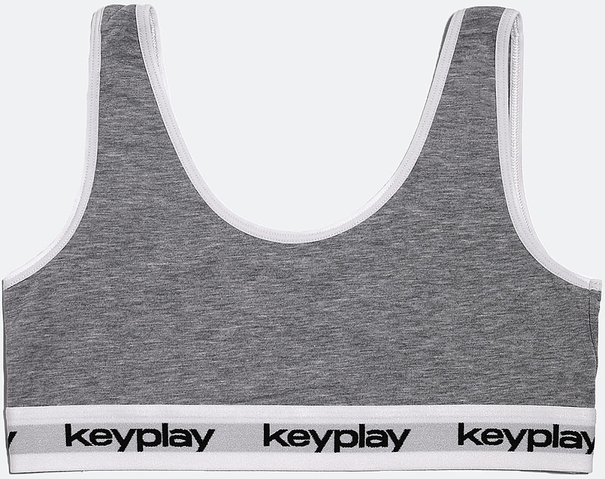 УЦЕНКА Комплект белья для женщин "Base Grey", топ + трусики-бикини, светло-серый - Keyplay * — фото N2