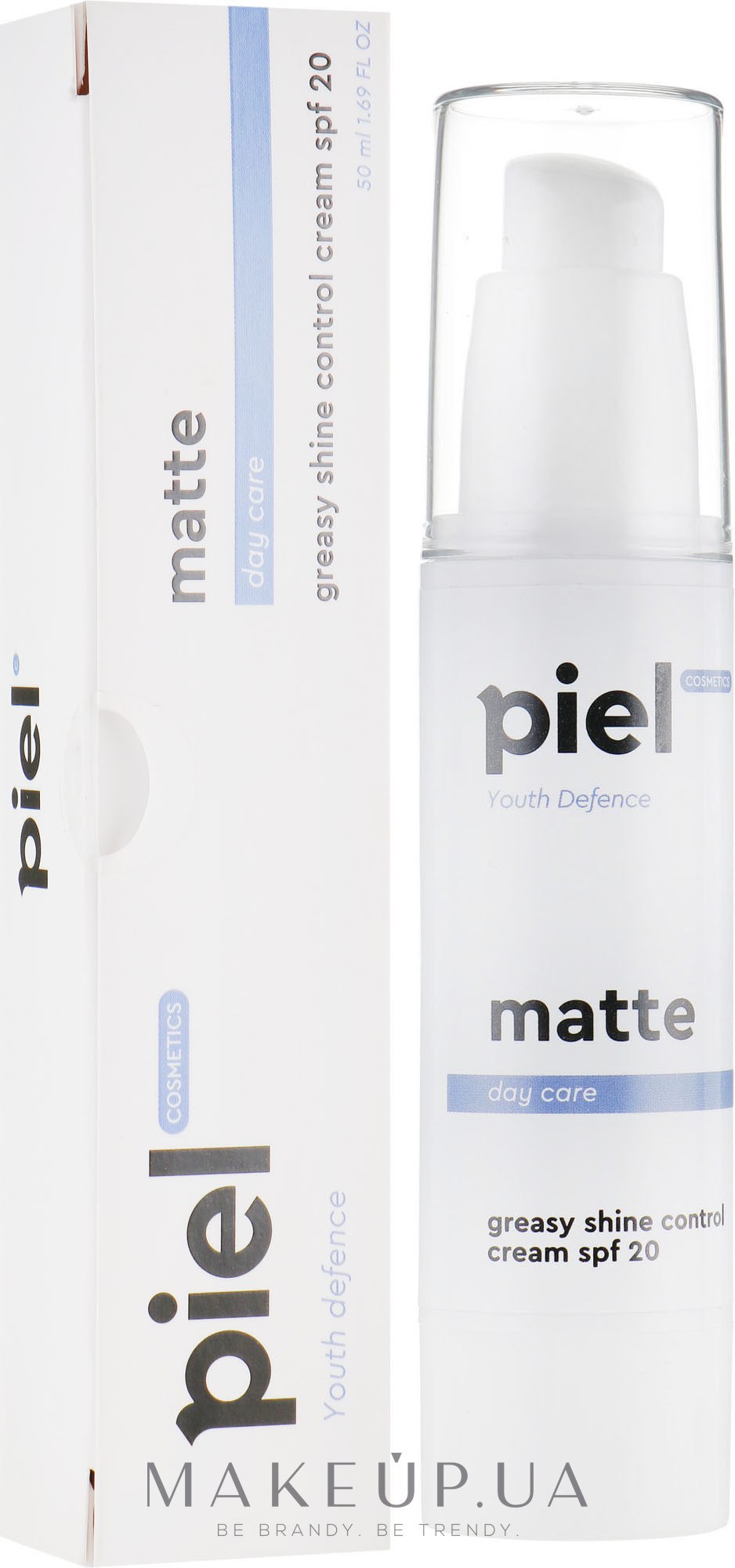 Зволожуючий денний крем з матуючим ефектом SPF20 - Piel Cosmetics Youth Defenсe Cream Matte Face Care Day — фото 50ml