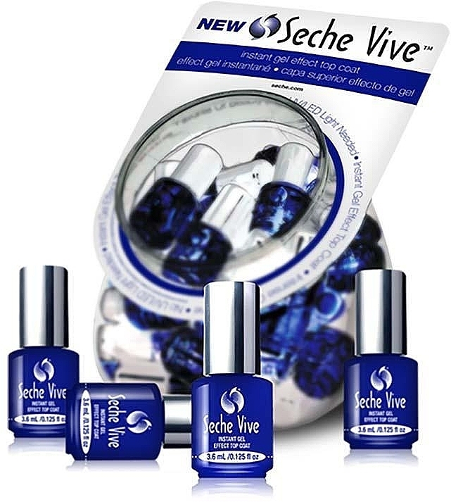 Набор - Seche Vive Instant Gel Effect Top Coat (nail/top/36x3.6ml) — фото N1