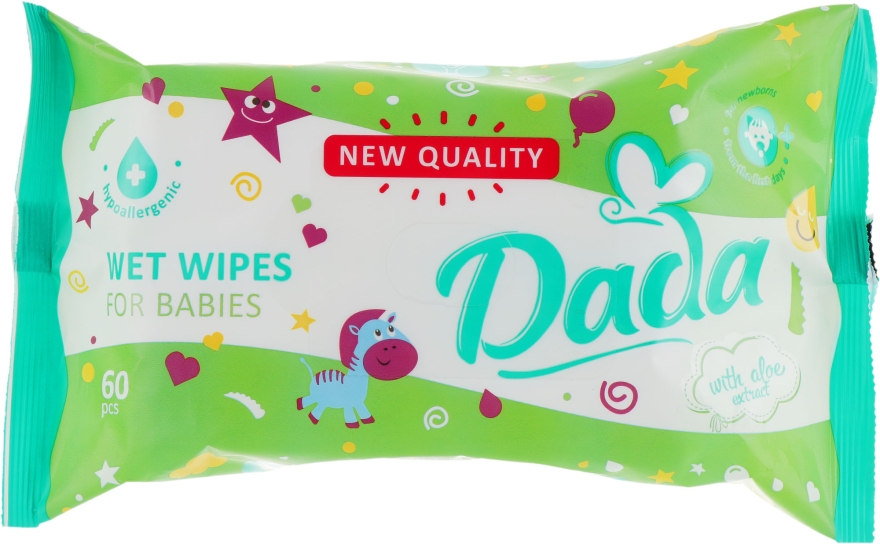 Влажные салфетки для детей экстрактом алоэ - Dada With Aloe Extract Wipes