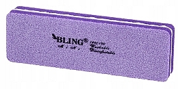 Парфумерія, косметика Мініпилка-баф для нігтів, 100/180, 9 см, фіолетова - Bling