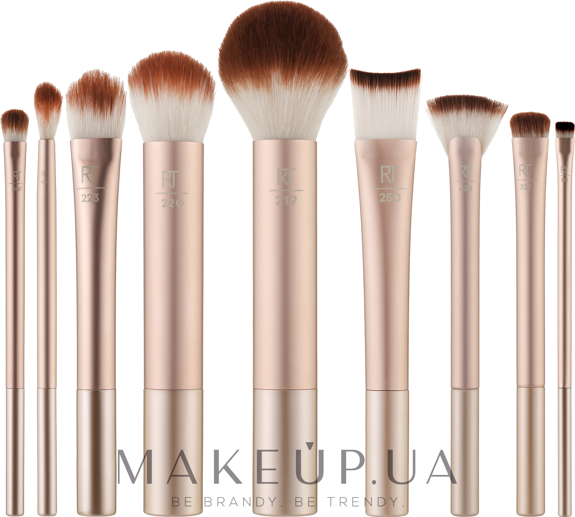 Набір пензликів для макіяжу - Real Techniques Au Naturale Makeup Brush Kit — фото 9шт