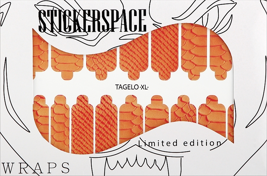 Дизайнерские наклейки для ногтей "Tangelo Xl" - StickersSpace — фото N1