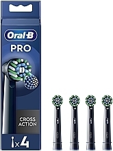 Парфумерія, косметика Змінна насадка для електричної зубної щітки, 4 шт. - Oral-B Pro Cross Action Black