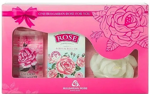 Bulgarian Rose Rose - Набір (parfum/roll/on/9ml + water/100ml + candle) — фото N2