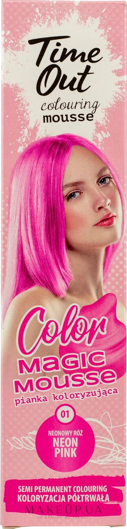 Фарбувальний мус для волосся - Time Out Color Magic Mousse — фото 01 - Neon Pink