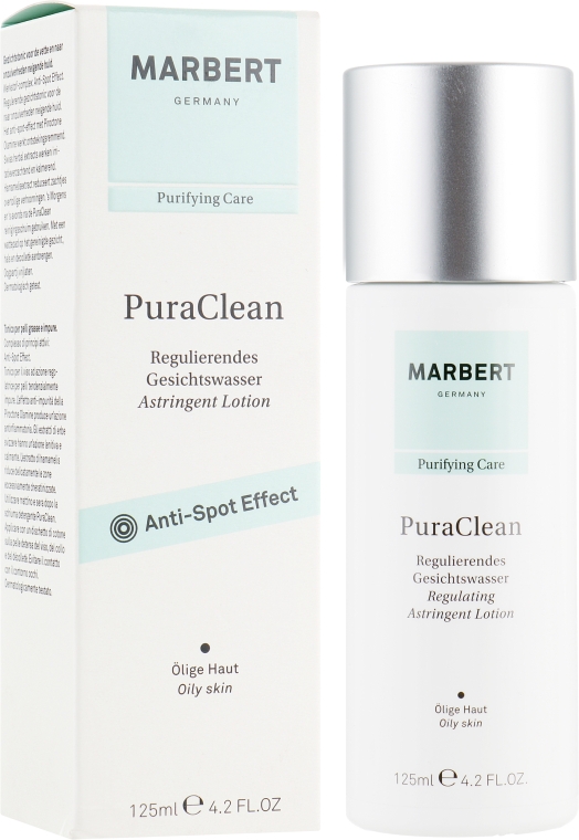 Очищувальний тонік для жирної шкіри - Marbert Pura Clean Regulating Facial Toner