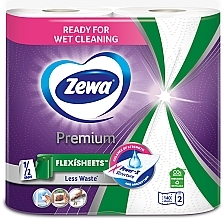 Бумажные полотенца, двухслойные, 2 рулона - Zewa Premium Extra Long Halfsheet 2 — фото N2