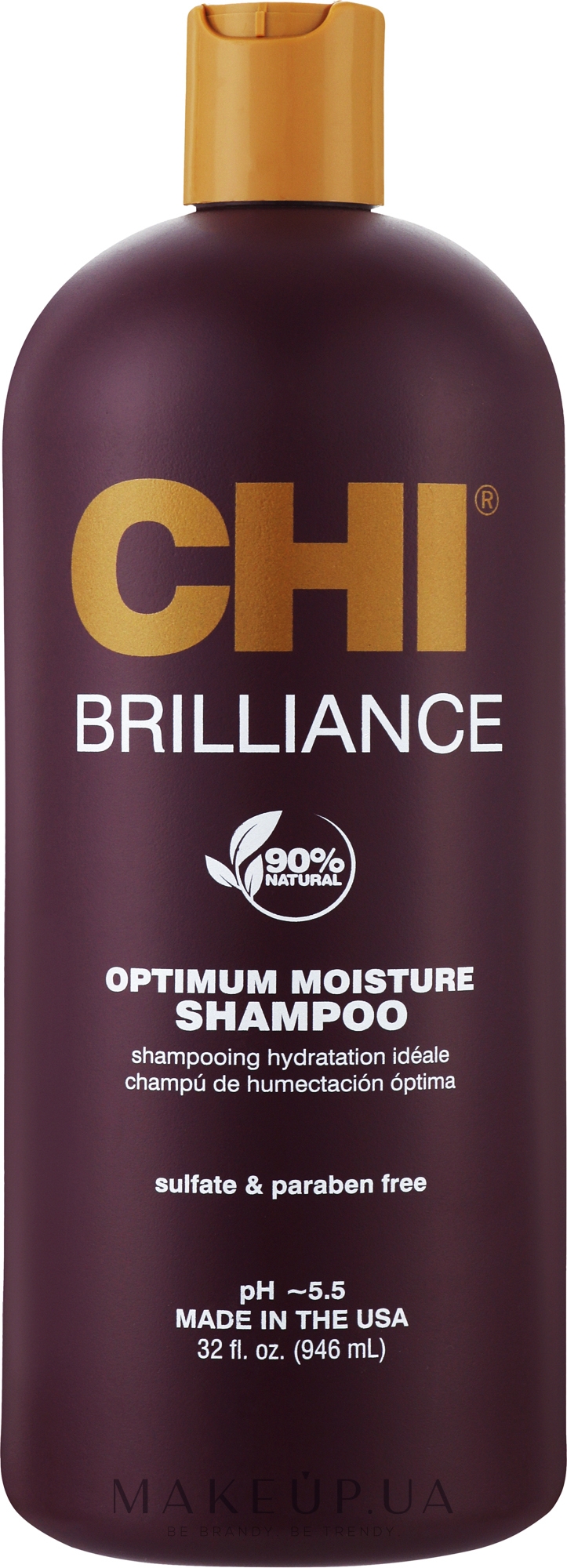 Шампунь для поврежденных волос - CHI Deep Brilliance Optimum Moisture Shampoo — фото 946ml