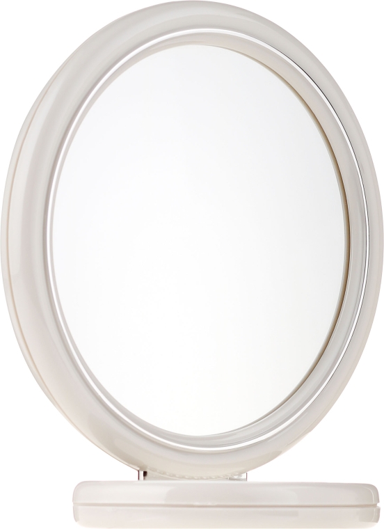Двостороннє дзеркало кругле, на підставці, 15 см, 9502, біле - Donegal Mirror — фото N1