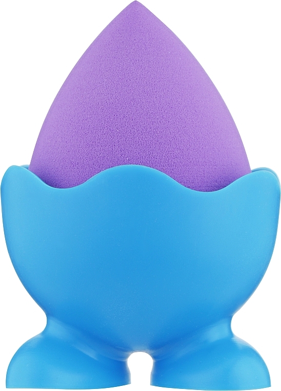 Спонж для макияжа на силиконовой подставке, PF-58, фиолетовый - Puffic Fashion (цвет подставки в асс.)