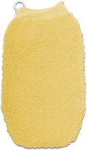 Масажна відлущуюча рукавичка, жовта - Titania — фото N2