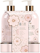 Набор - Grace Cole The Luxury Bathing Creme Brulee, Orange Blossom & Vanilla Delightful Duo (h/wash/300ml + h/cr/300ml) — фото N1