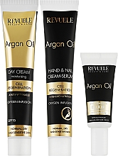 Набор - Revuele Argan Oil Gift Set (f/cr/50ml + h/ser/50ml + eye/elixir/25ml) — фото N2