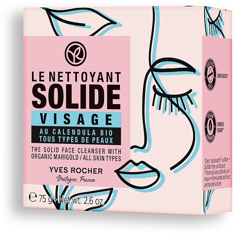 Мило для обличчя з календулою - Yves Rocher The Solid Face Soap — фото N1
