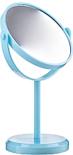 Дзеркало на підставці кругле 85703, блакитне - Top Choice Beauty Collection Mirror — фото N1