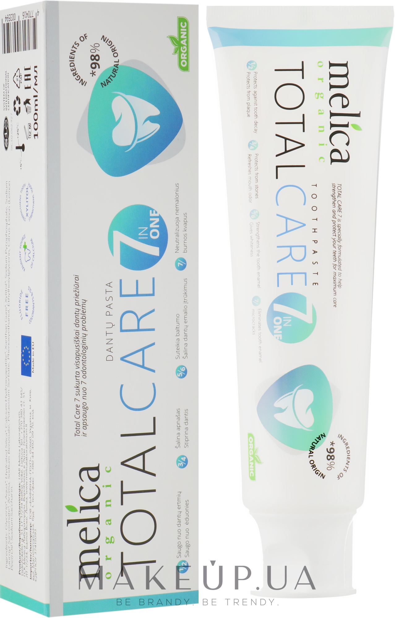 Зубная паста "Комплексный уход" - Melica Organic Toothpaste Total Care 7 — фото 100ml