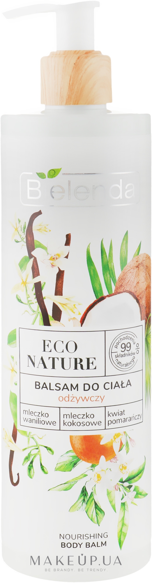 Питательный бальзам для тела - Bielenda Eco Nature Vanilla milk, Coconut milk, Orange blossom — фото 400ml