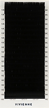Накладные ресницы "Elite", черные, 20 линий (0,07, C, 12), эко упаковка - Vivienne — фото N1