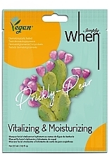 Парфумерія, косметика Тканинна маска для обличчя - When Simply When Vegan Prickly-Pear Vitalizing & Moisturizing Sheet Mask