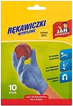 Перчатки нитриловые, голубые, размер M/L - Jan Niezbedny — фото N1