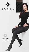 Колготки жіночі з малюнком "Clara 2", 90 DEN, nero - Moraj — фото N1