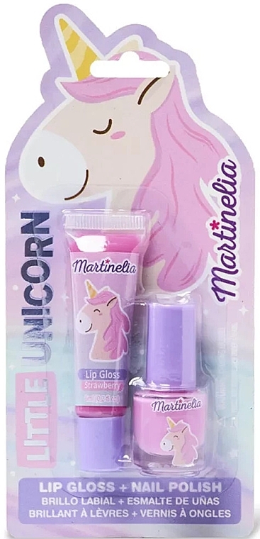 Набор детской косметики "Маленький единорог" - Martinelia Little Unicorn (lip/gloss/6ml + nail/polish/4ml) — фото N1