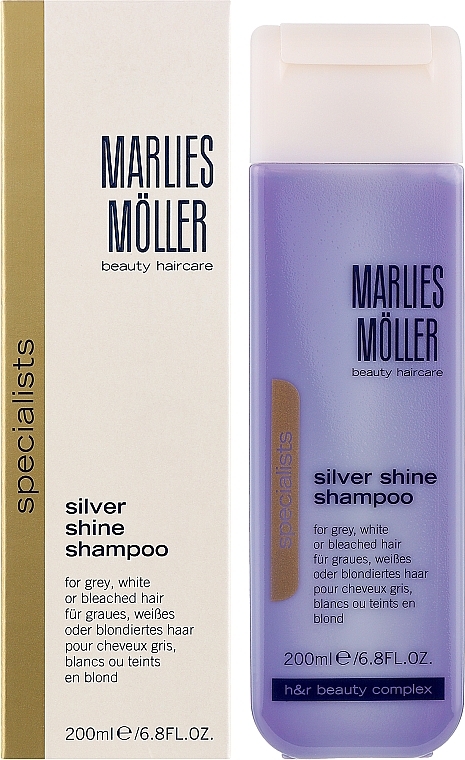 Шампу­нь для блондинок проти жовтизни волосся - Marlies Moller Specialist Silver Shine Shampoo — фото N2