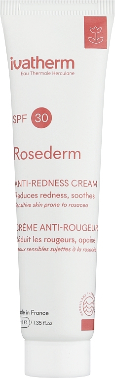 Rosederm крем для шкіри схильної до почервоніннь з SPF 30 - Ivatherm Rosederm Cream SPF30 — фото N1