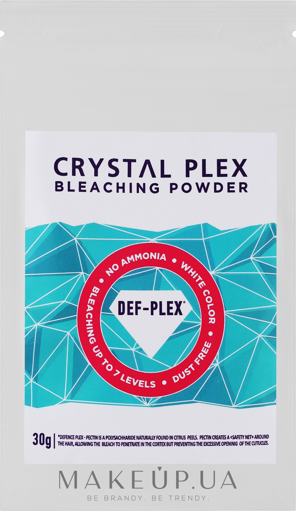 Безаммиачная осветляющая пудра - Unic Crystal Plex Bleaching Powder — фото 30g