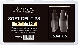 Парфумерія, косметика Тіпси для нігтів, акрилові, прозорі, 504 шт. - Reney Cosmetics RX-105