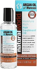 Парфумерія, косметика Олія арганова для волосся - Natural World Argan Oil of Morocco Moisture Rich Hair Treatment Oil