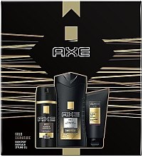 Парфумерія, косметика Набір - Axe Gold Signature (s/g/250ml + deo/150ml + h/gel/125ml)