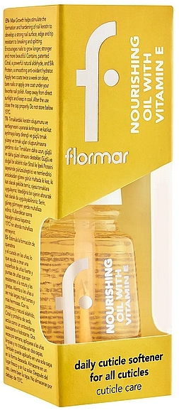 Масло для кутикули і зростання нігтів - Flormar Nail Care Nourishing Oil With Vitamin E