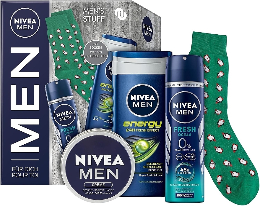 Набір - MEN (sh/gel/250ml + deo/150ml + cr/75ml + socks) — фото N3