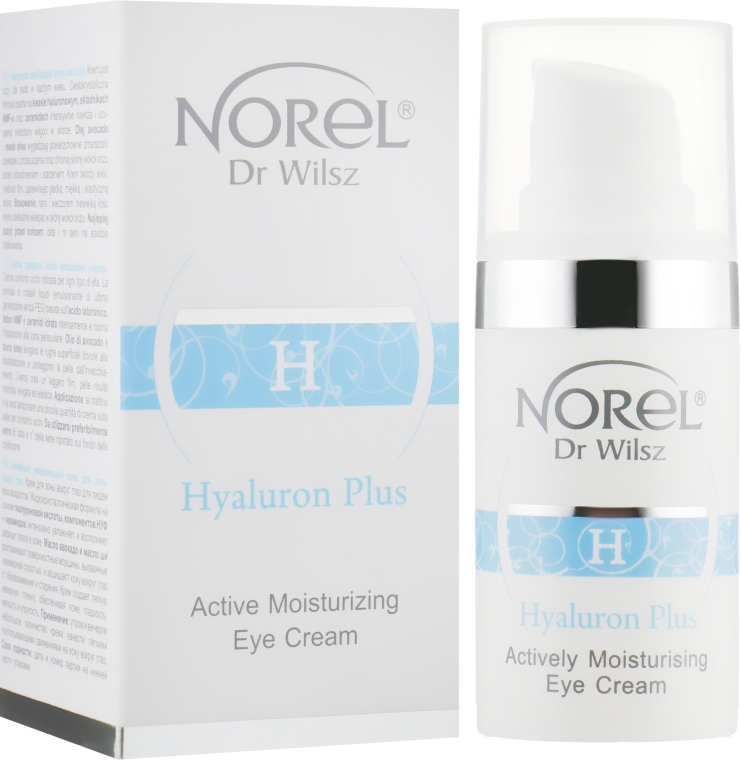 Активно зволожувальний крем для шкіри навколо очей - Norel Hyaluron Plus Moisturizing Eye Cream — фото N1