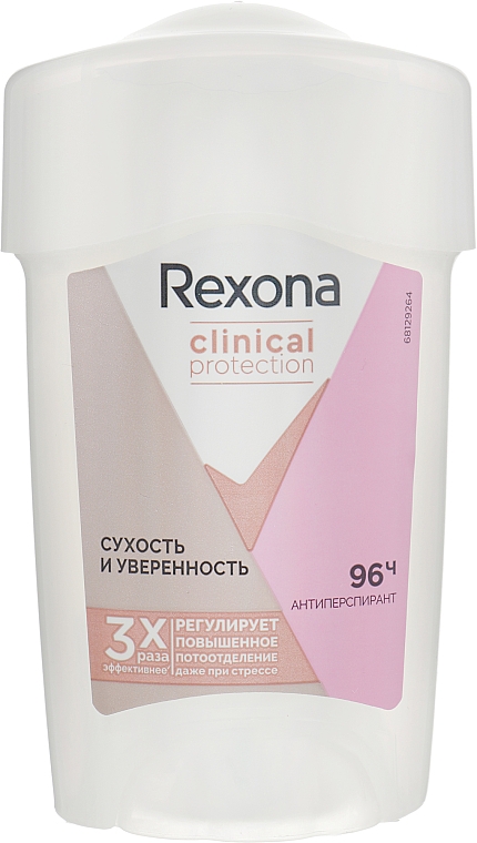 Антиперспирант-крем "Сухость и уверенность" - Rexona Clinical Protection