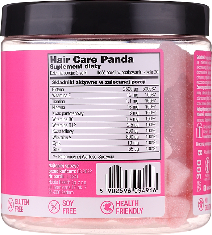 Желе для здоровья волос - Noble Health Travel Hair Care Panda — фото N2