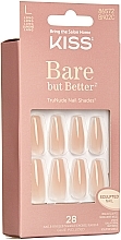 Набор накладных ногтей с клеем, L - Kiss Bare But Better Nails Nude Drama — фото N2