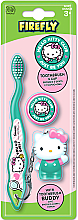 Парфумерія, косметика Зубна щітка з 3D-брелоком, салатова - Nickelodeon Hello Kitty Toothbrush Cap and 3D Keychain