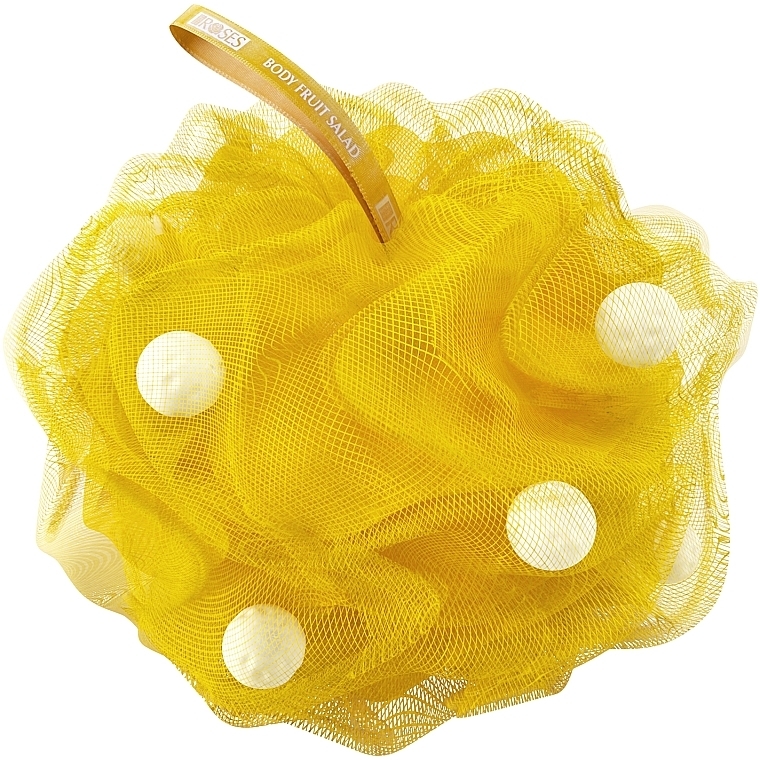 Ароматическая губка для ванны с мыльным жемчугом "Арбуз, дыня и мед" - Nature of Agiva Roses Body Fruit Salad Soap Pearls — фото N1