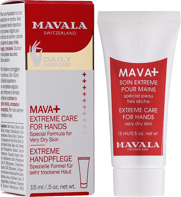 Средство для нежного ухода за очень сухой кожей рук в упаковке - Mavala Mava+ Extreme Care for Hands — фото N2